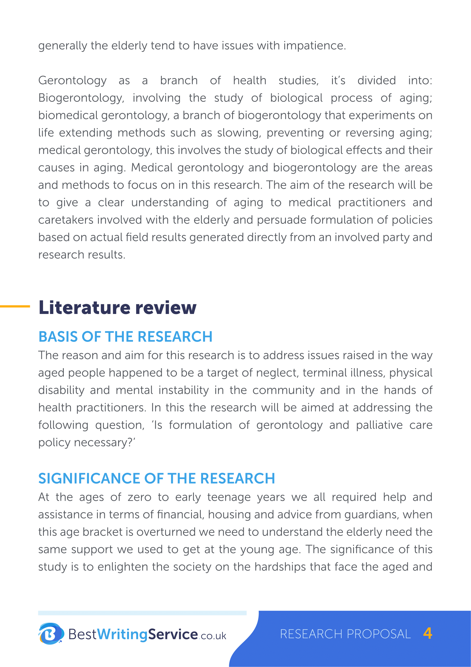 Research proposal essay example